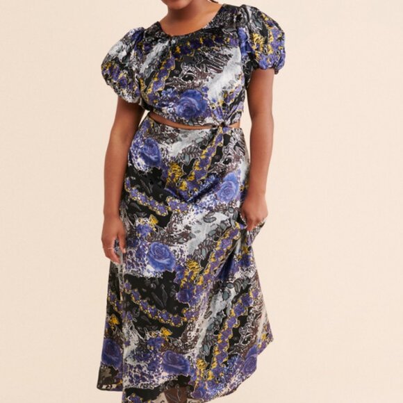 Anthropologie x Let Me Be Burnout Velvet Maxi Dress - Picture 6 of 9